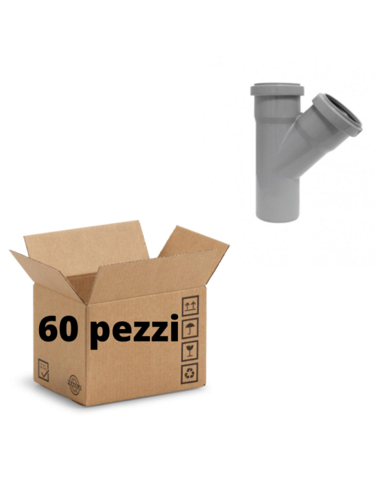 Col de dérivation 45° Polypropylène diamètre 32 mm EMBOUT Conf. 60 pièces