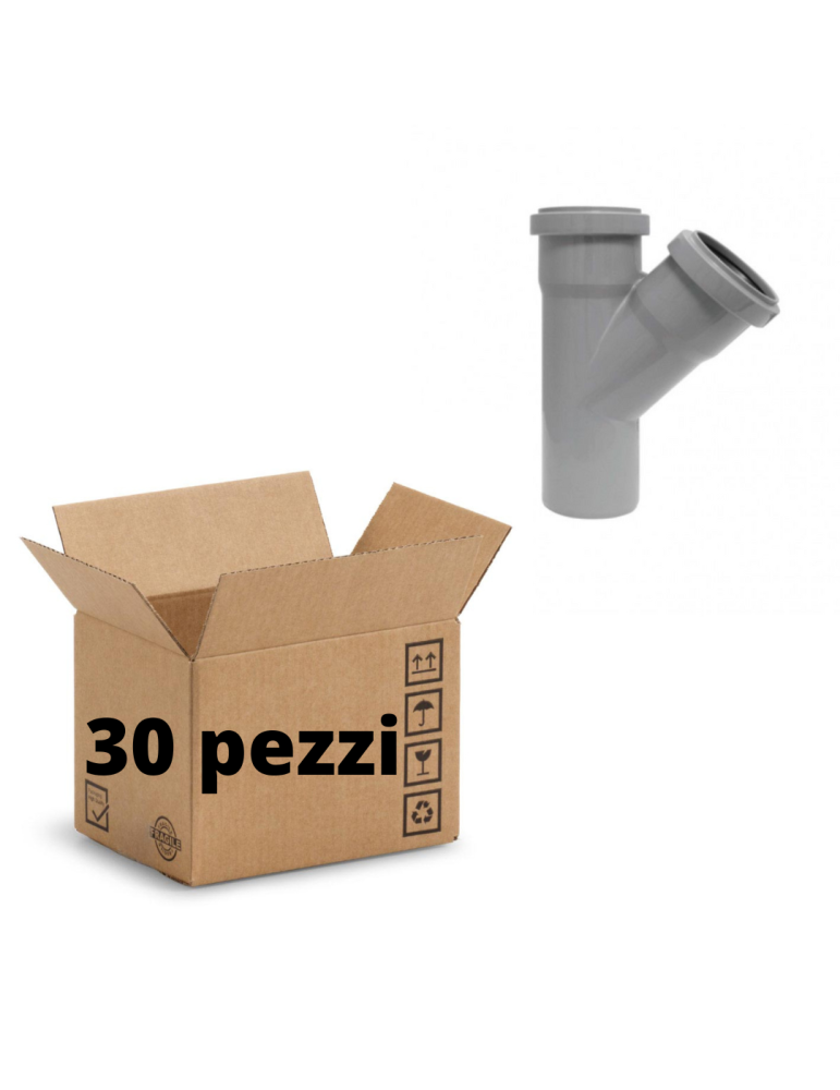 Collier de dérivation 45° en polypropylène diamètre 32 mm emboîtement conf. 30 pièces