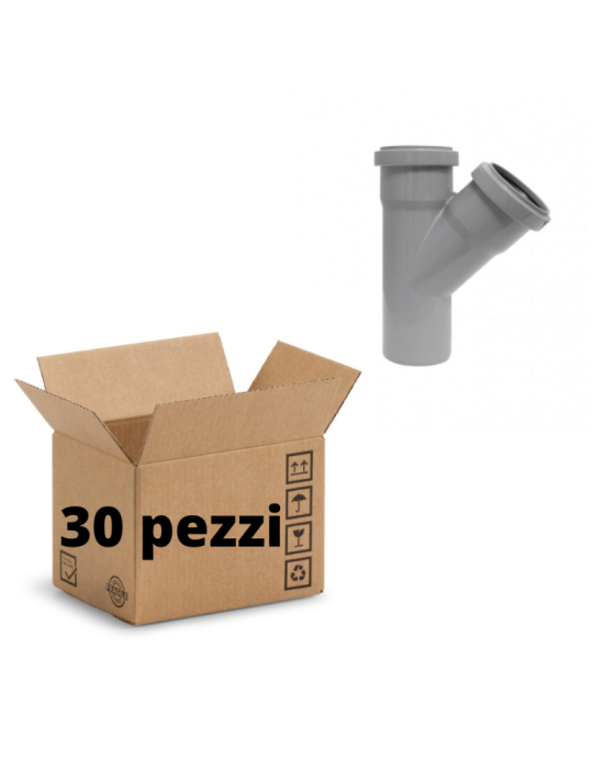 Collier de dérivation 45° en polypropylène diamètre 32 mm emboîtement conf. 30 pièces