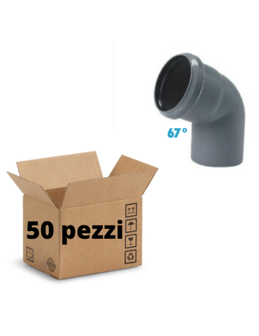 Courbes 67° Polypropylène diamètre 32 mm Emboîtement Paquet de 50 pièces