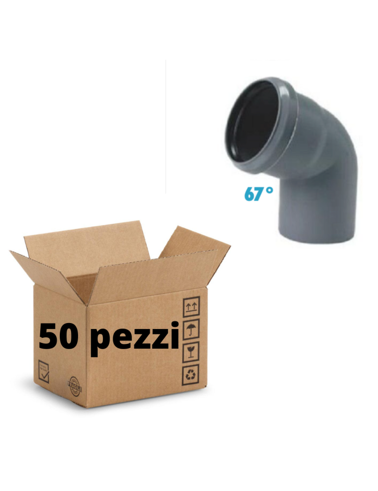 Courbes 67° Polypropylène diamètre 32 mm Emboîtement Paquet de 50 pièces