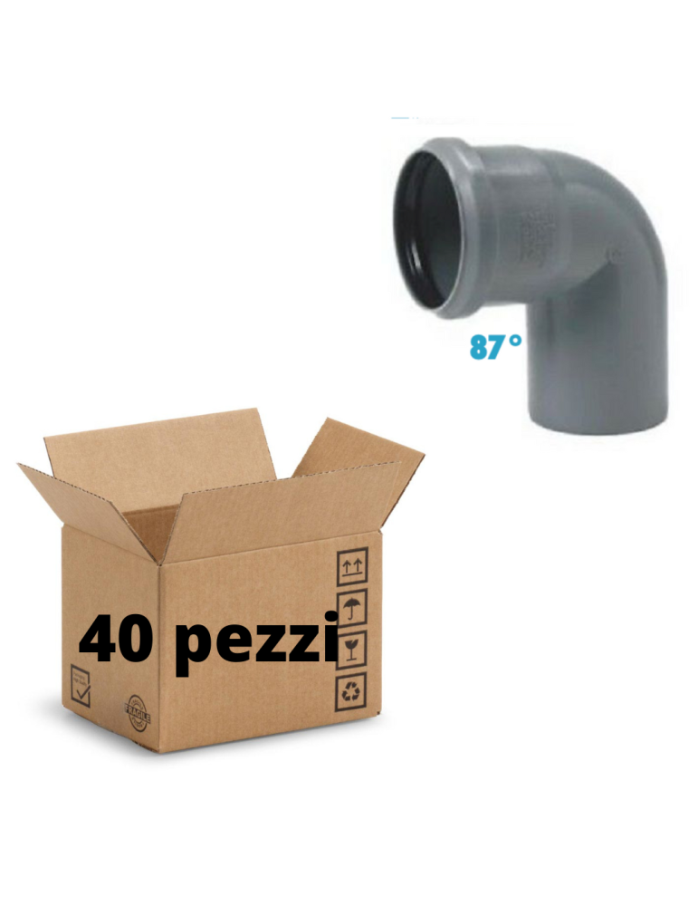 Courbes 87° Polypropylène Diamètre 32 mm emboîtementPaquet de 40 pièces