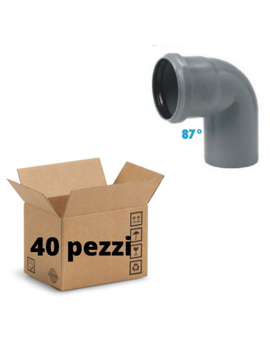 Courbes 87° Polypropylène Diamètre 32 mm emboîtementPaquet de 40 pièces