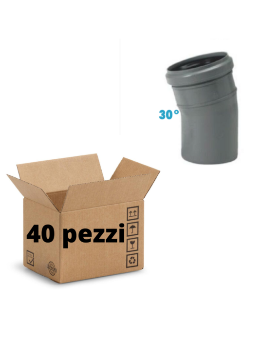 Courbes 30° Polypropylène Diamètre 32 mm Emboîtement Paquet de 40 pièces