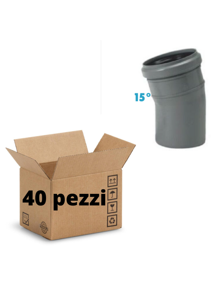 Courbes 15° Polypropylène Diamètre 32 mm Emboîtement Paquet de 40 pièces