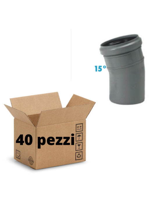 Courbes 15° Polypropylène Diamètre 32 mm Emboîtement Paquet de 40 pièces