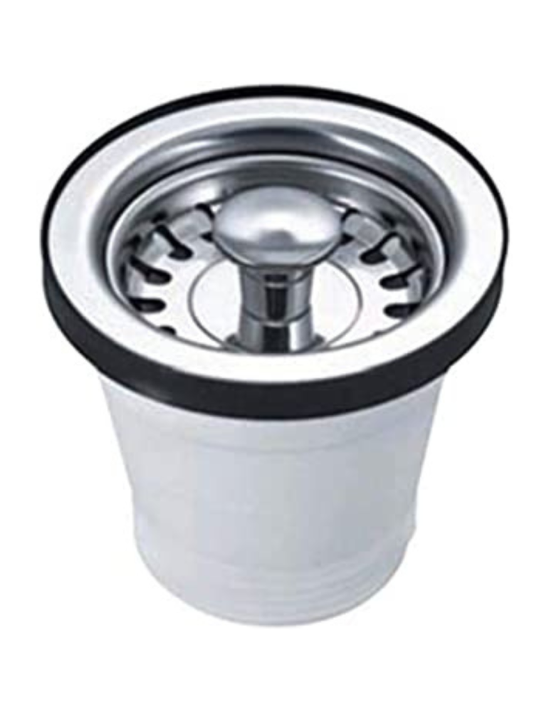 Bonimini Piletta Panier en Pvc Blanc pour éviers - 1"1/2 x Diam. 70