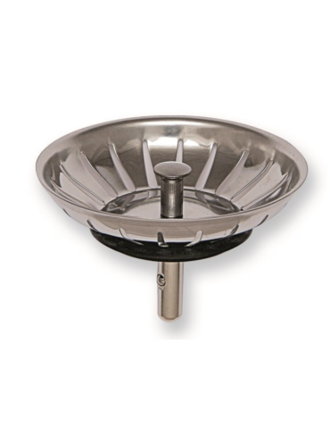 Bouchon d'évier en inox avec grille de 82mm