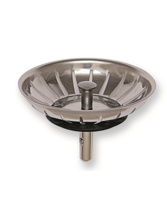 Bouchon d'évier en inox avec grille de 82mm