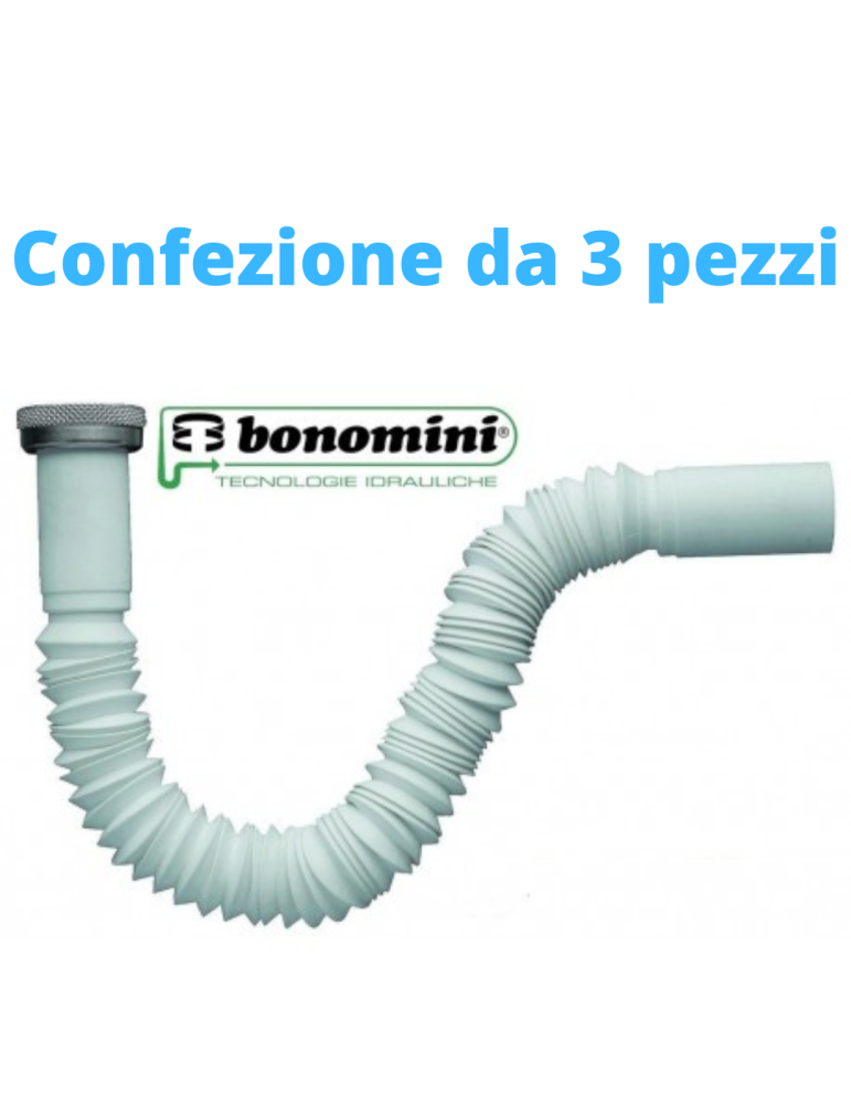 Bonomini Tuyau d'évacuation Jolly Flex Différentes tailles 1" - 1"1/4 - 1"1/2 Paquet de trois pièces