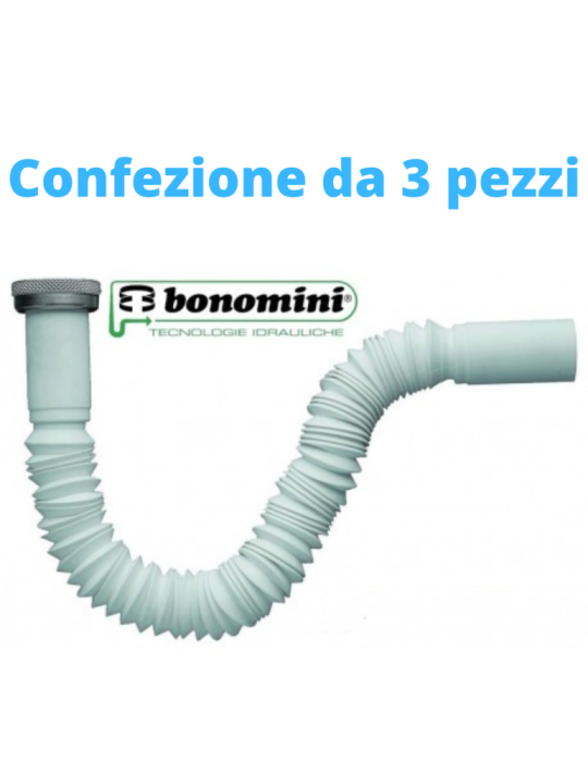 Bonomini Tuyau d'évacuation Jolly Flex Différentes tailles 1" - 1"1/4 - 1"1/2 Paquet de trois pièces