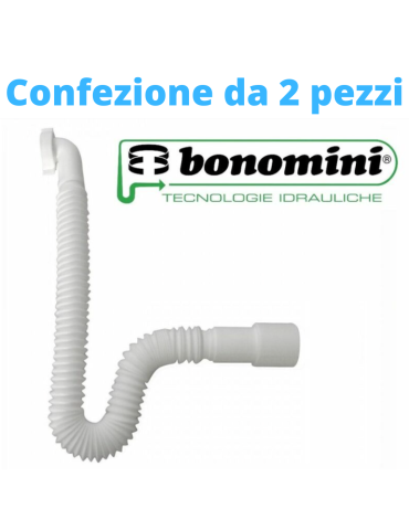 Bonomini Tube de Décharge Jolly Flex avec Raccord Courbé Différentes Dimensions 1"1/4 - 1"1/2 Paquet de deux pièces