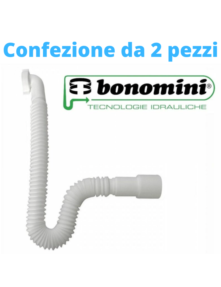 Bonomini Tube de Décharge Jolly Flex avec Raccord Courbé Différentes Dimensions 1"1/4 - 1"1/2 Paquet de deux pièces