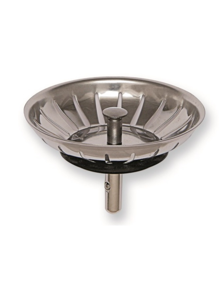 Bouchon de lavabo en inox avec grille de 82 mm, lot de 6 pièces