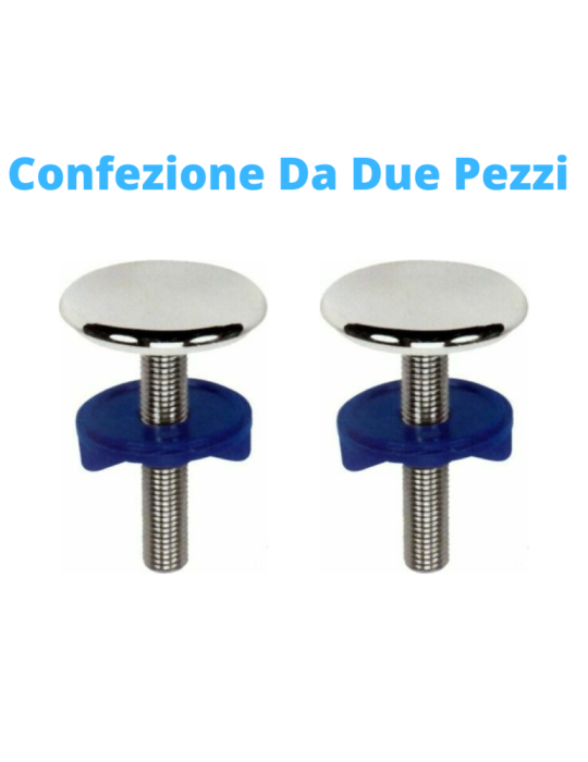 Bouchon de trou chromé pour lavabo Pack de deux pièces