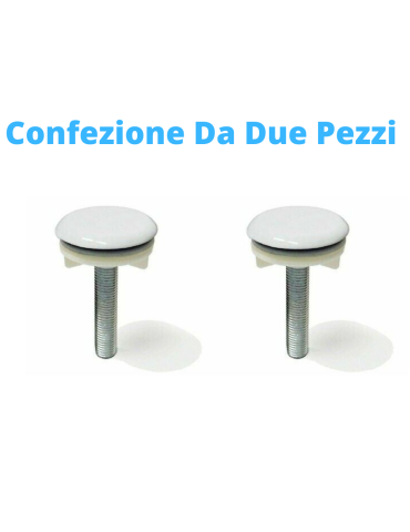Bouchon de trou blanc pour lavabo pack de deux pièces