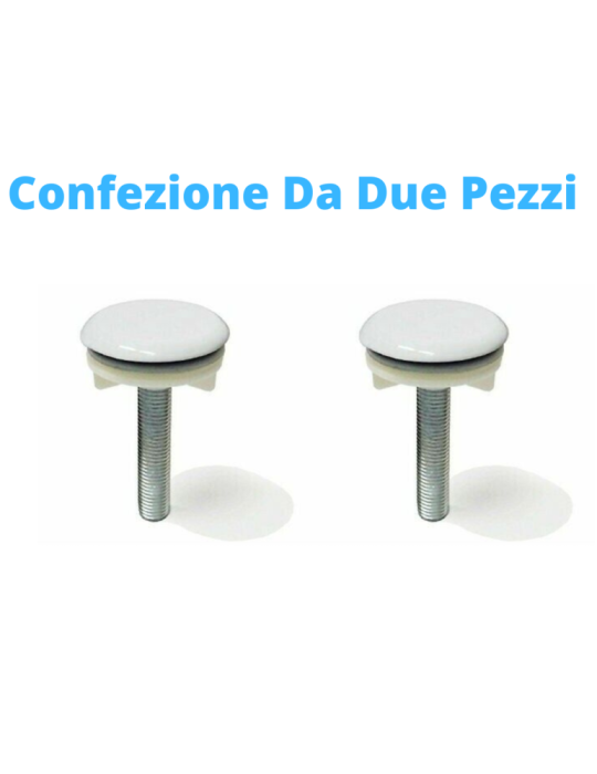 Bouchon de trou blanc pour lavabo pack de deux pièces