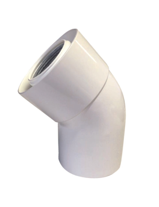 Ferrari Curva Coassiale Condensazione PPS/PVC M/F DA 45° o 90° Diam. 60/100