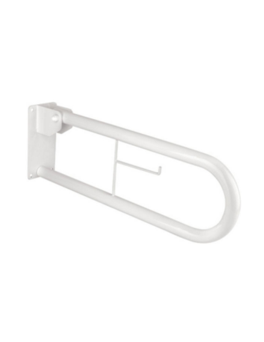 Barre d'appui rabattable avec porte-rouleau 70 cm