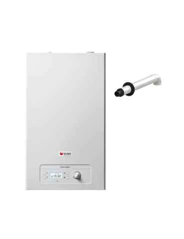 Hermann Saunier Duval Caldaia a Condensazione Themis Condens 24 KW- New Erp Metano con Kit Per Scarico Fumi