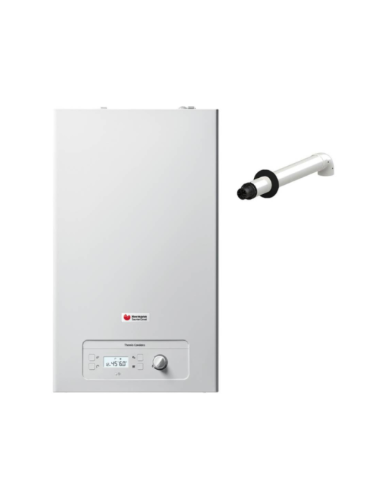 Hermann Saunier Duval Caldaia a Condensazione Themis Condens 24 KW- New Erp Metano con Kit Per Scarico Fumi