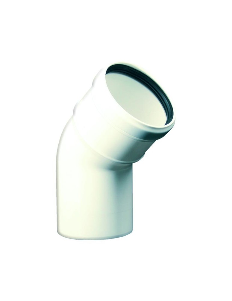 Curva 45° M/F Per Caldaia Condensazione Rigida PPS Bianca Diam.80