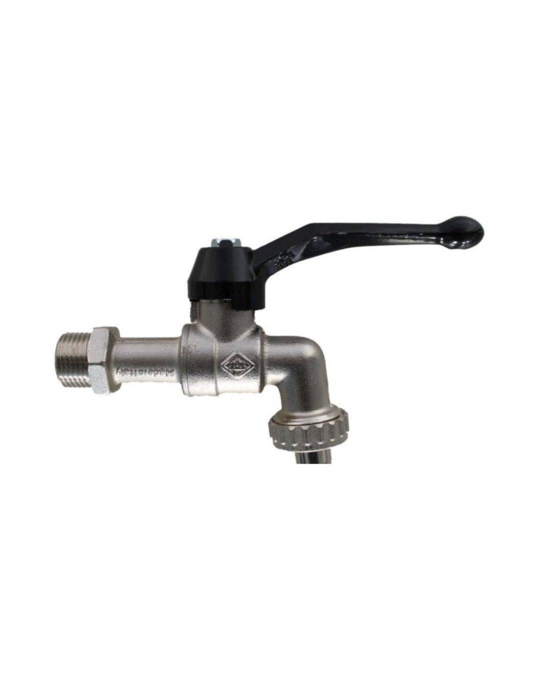 Rubinetto portagomma giardino a sfera a leva alluminio esterno 1/2 o 3/4