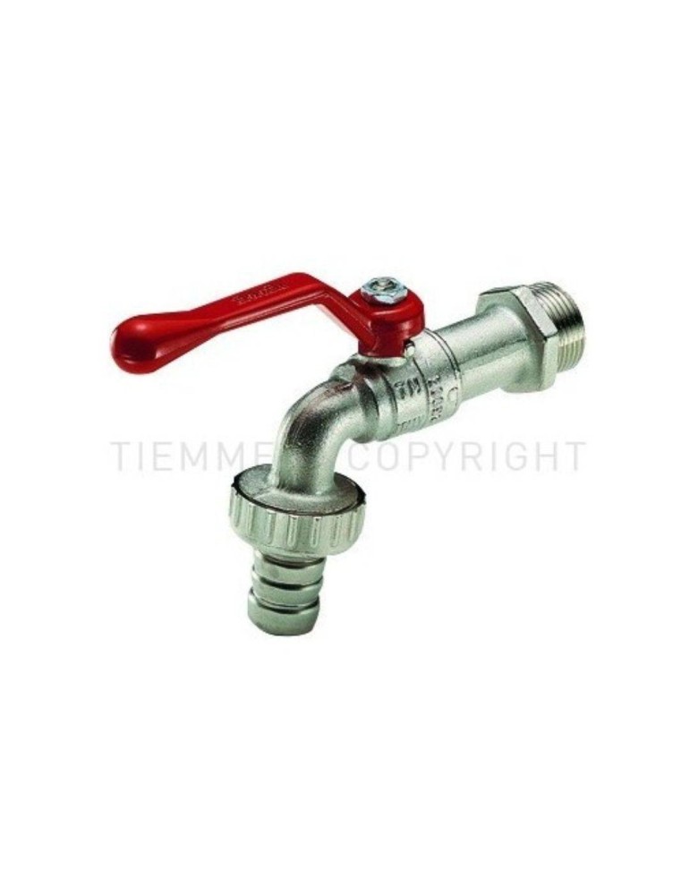 Rubinetto portagomma giardino a sfera a leva alluminio esterno 1/2 o 3/4 Rosso