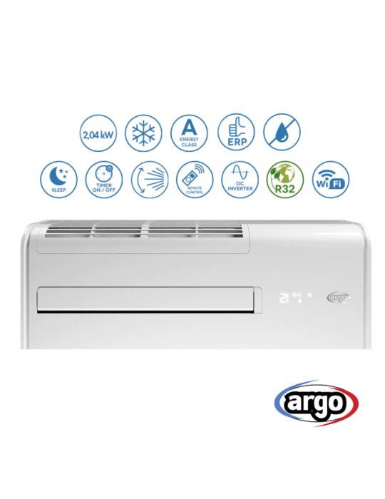 Argo Climatizzatore monoblocco Apollo 10SC 7000 Btu Inverter R-32 Wi-Fi integrato Caratteristiche