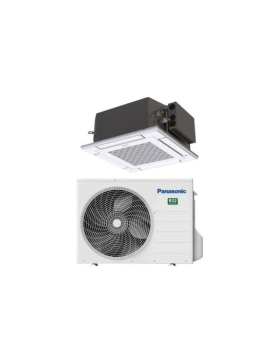 Panasonic Climatizzatore Monosplit a Cassetta 60x60 a 4 R-32 U-25 36 50 PZ3E5 - S-25 36 50 PY3E R-32