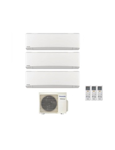 Panasonic Climatizzatore Trial Split Etherea White 9+12+12 con CU-3Z52TBE Inverter R-32 Wi-Fi Classe A++