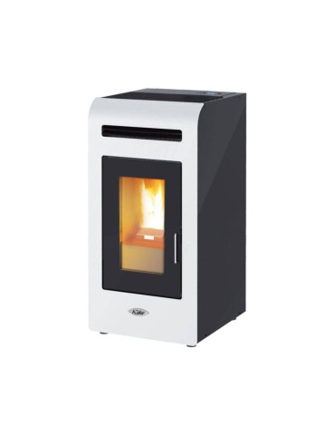 KALOR Stufa a Pellet modello MIA 16 16.3 kW in acciaio Bianca