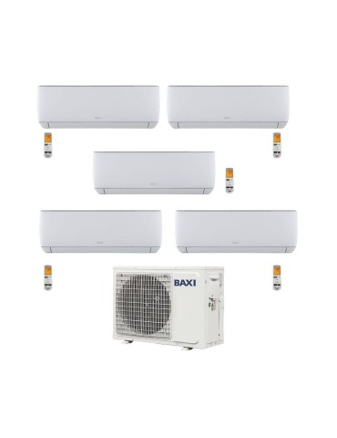 Baxi Climatizzatore Penta Split Astra 7+7+9+12+12 con LSGT125-5M Inverter R-32 Wi-Fi Opt. Classe A++