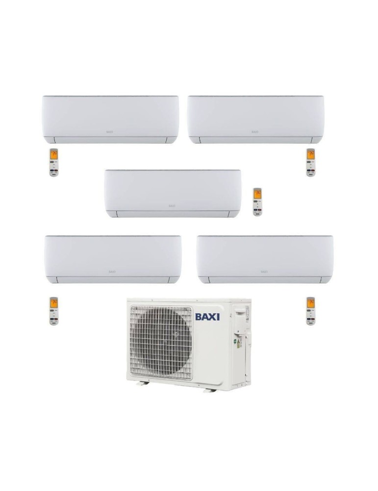 Baxi Climatizzatore Penta Split Astra 9+9+9+9+9 con LSGT125-5M Inverter R-32 Wi-Fi Opt. Classe A++