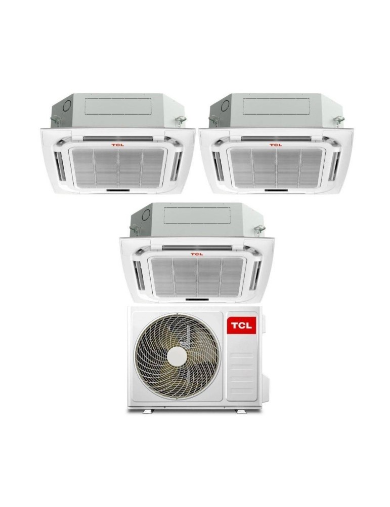 TCL Climatizzatore Inverter Trial Split a Cassetta 9+9+9 con MT2730 Wi-Fi R-32 Classe A++