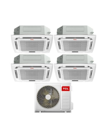 TCL Climatizzatore Inverter Quadri Split a Cassetta 9+12+12+12 con MT3240 Wi-Fi R-32 Classe A++