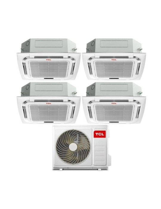 TCL Climatizzatore Inverter Quadri Split a Cassetta 12+12+12+12 con MT4250 Wi-Fi R-32 Classe A++