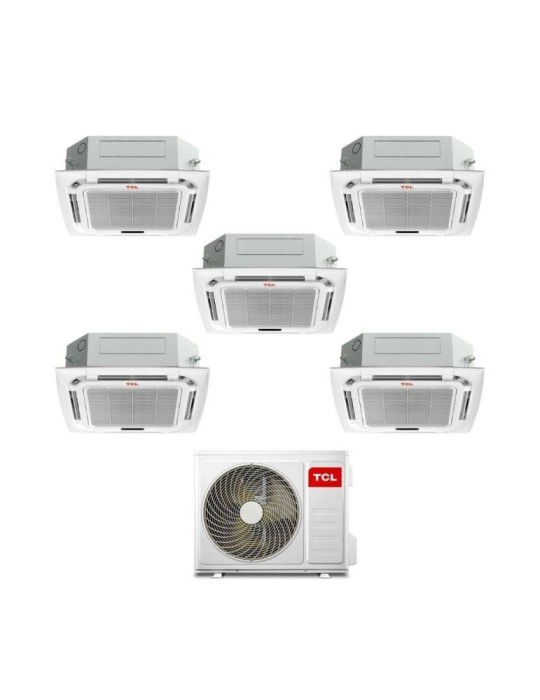 TCL Climatizzatore Inverter Penta Split a Cassetta 12+12+12+12+12 con MT4250 Wi-Fi R-32 Classe A++