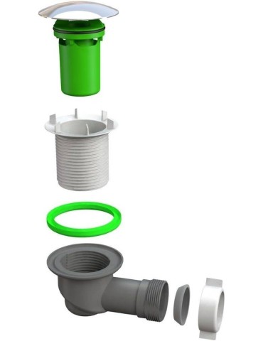 Bonomini Piletta per Piatto Doccia Bianco/Cromato - 5890CR80B2