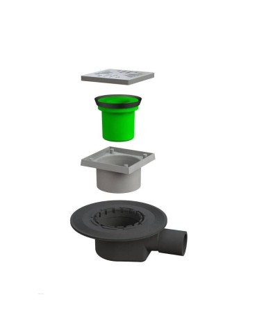 Bonomini Pozzetto Scarico Pavimenti Go-Go 10x10 con ø 50mm - 6195IX40B2