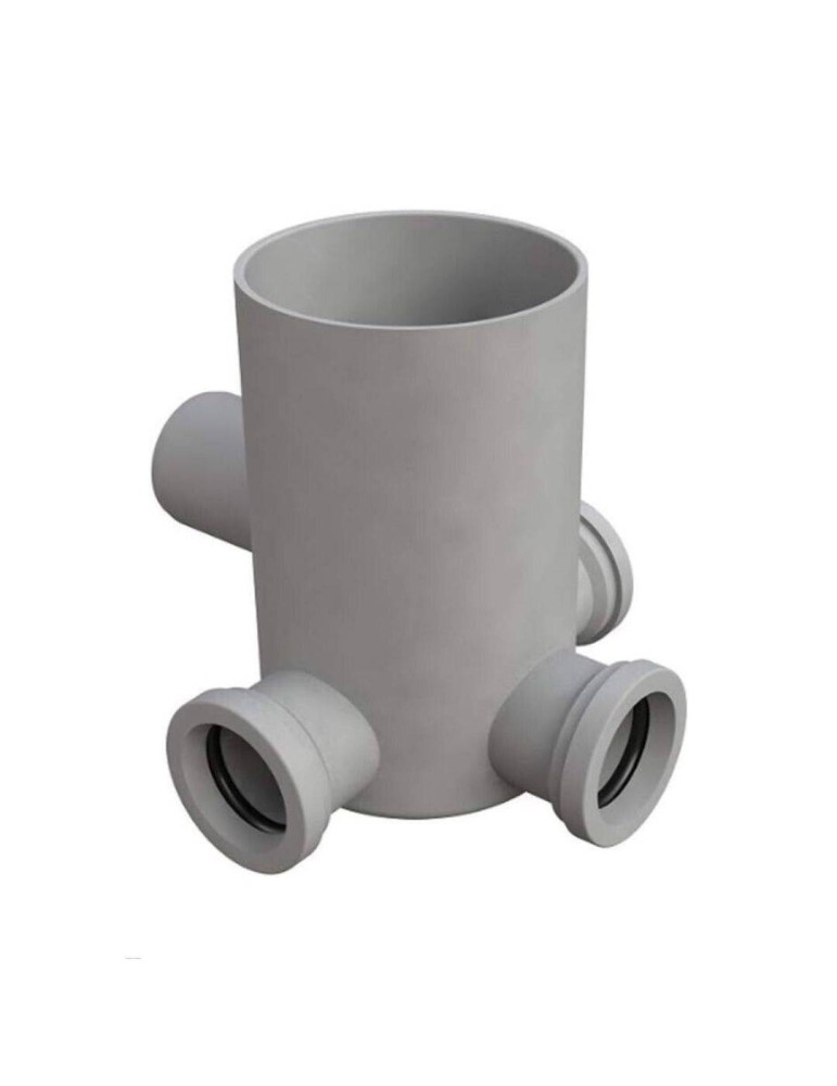 Bonomini Pozzetto Pavimento Alto In Pp Quattro Vie Scarico Ø 100