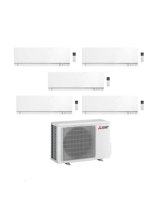 Mitsubishi Climatizzatore Penta Split Kirigamine Zen MSZ-EF Bianco 9+9+12+12+12 con MXZ-5F102VF Inverter R32 WiFi Classe A++