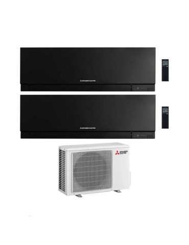 Mitsubishi Climatizzatore Dual Split Kirigamine Zen MSZ-EF Nero 9+9 con MXZ-2F42VF Inverter R32 WiFi Classe A+++