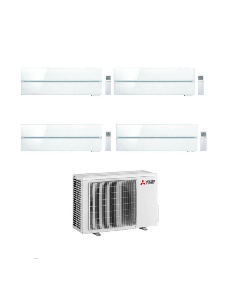 Mitsubishi Climatizzatore Quadri Split Kirigamine MSZ-LN Bianco 9+9+9+9 con MXZ-4F72VF4 Inverter R-32 Wi-Fi Classe A++