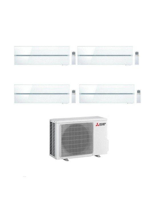 Mitsubishi Climatizzatore Quadri Split Kirigamine MSZ-LN Bianco 9+9+9+18 con MXZ-4F72VF4 Inverter R-32 Wi-Fi Classe A++