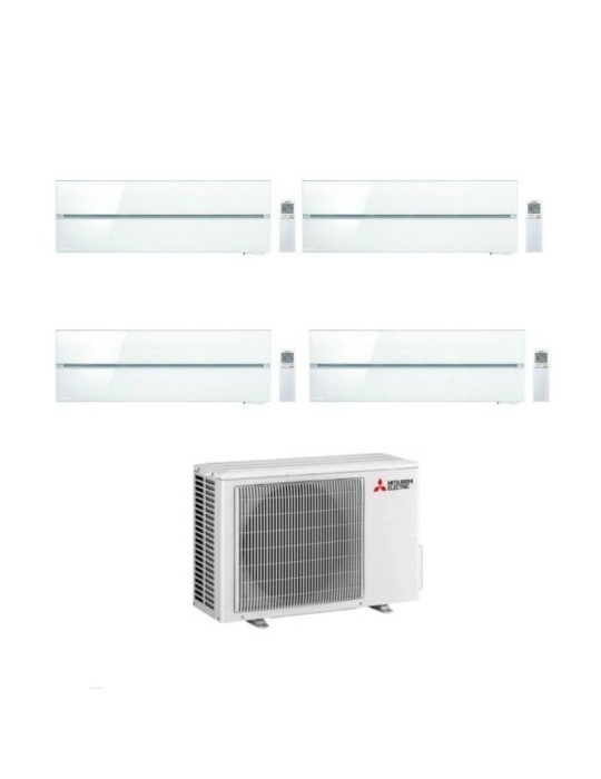 Mitsubishi Climatizzatore Quadri Split Kirigamine MSZ-LN Bianco 9+12+12+12 con MXZ-6F122VF Inverter R-32 Wi-Fi Classe A++