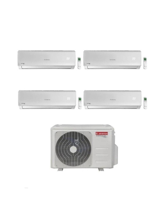 Ariston Climatizzatore QuadriSplit Alys R 32 9+12+12+12 con QUAD110XD0C-O Inverter Wi-Fi Optional Classe A++