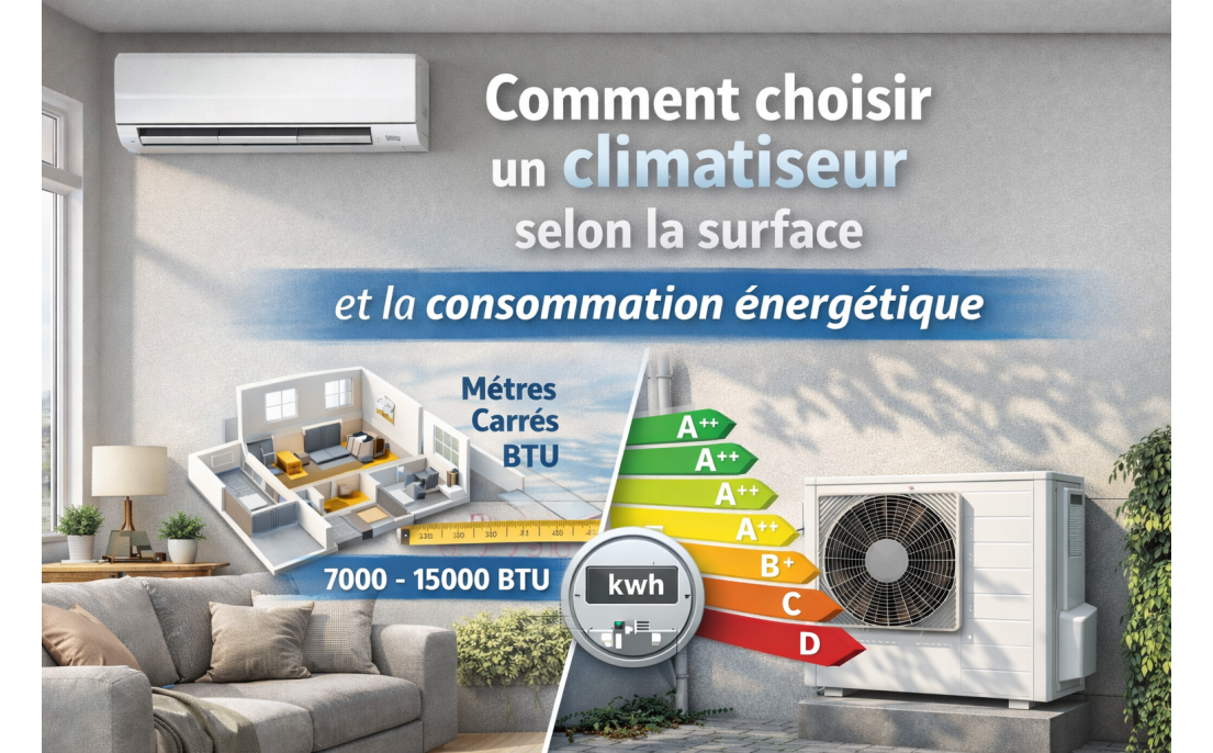 Comment choisir un climatiseur en fonction de la surface et de la consommation énergétique