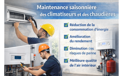 Maintenance saisonnière des climatiseurs et des chaudières