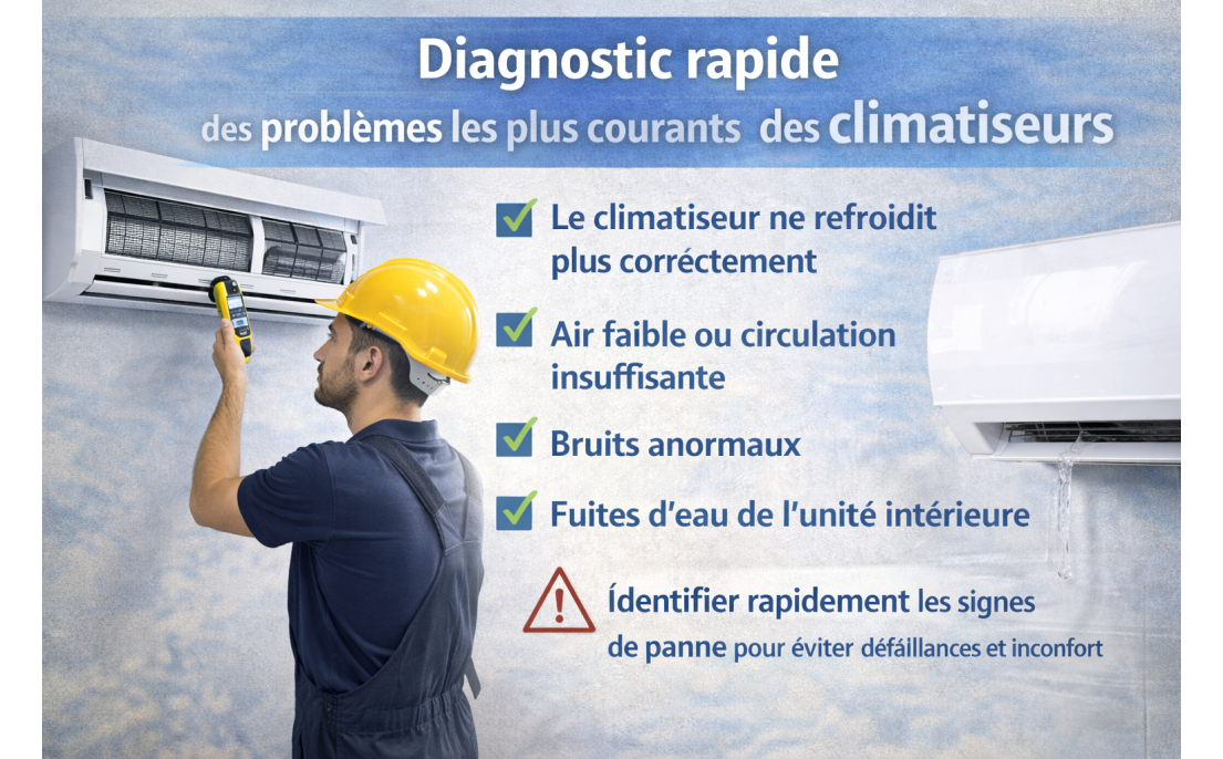 Diagnostic rapide des problèmes les plus courants des climatiseurs